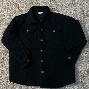 NWT ELAN Quilted Black Jacket Shirt Medium